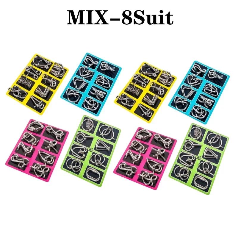 Chinese Metal Ring Puzzle Brain Teaser IQ Game for Family Adults Kids Educational Logic Thinking Training