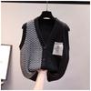 Cardigan Vest Women Outerwear 2022 Spring and Autumn New Knitted Loose Korean Women V Neck Sweater Female