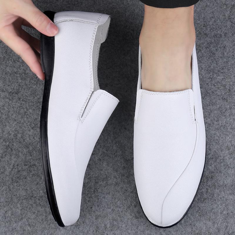 Fashion Luxury Brand Soft Soled Comfortable Loafers Elegant Brown Men's Flat Casual Shoes Office Commuting Men's Work Shoes Versatile