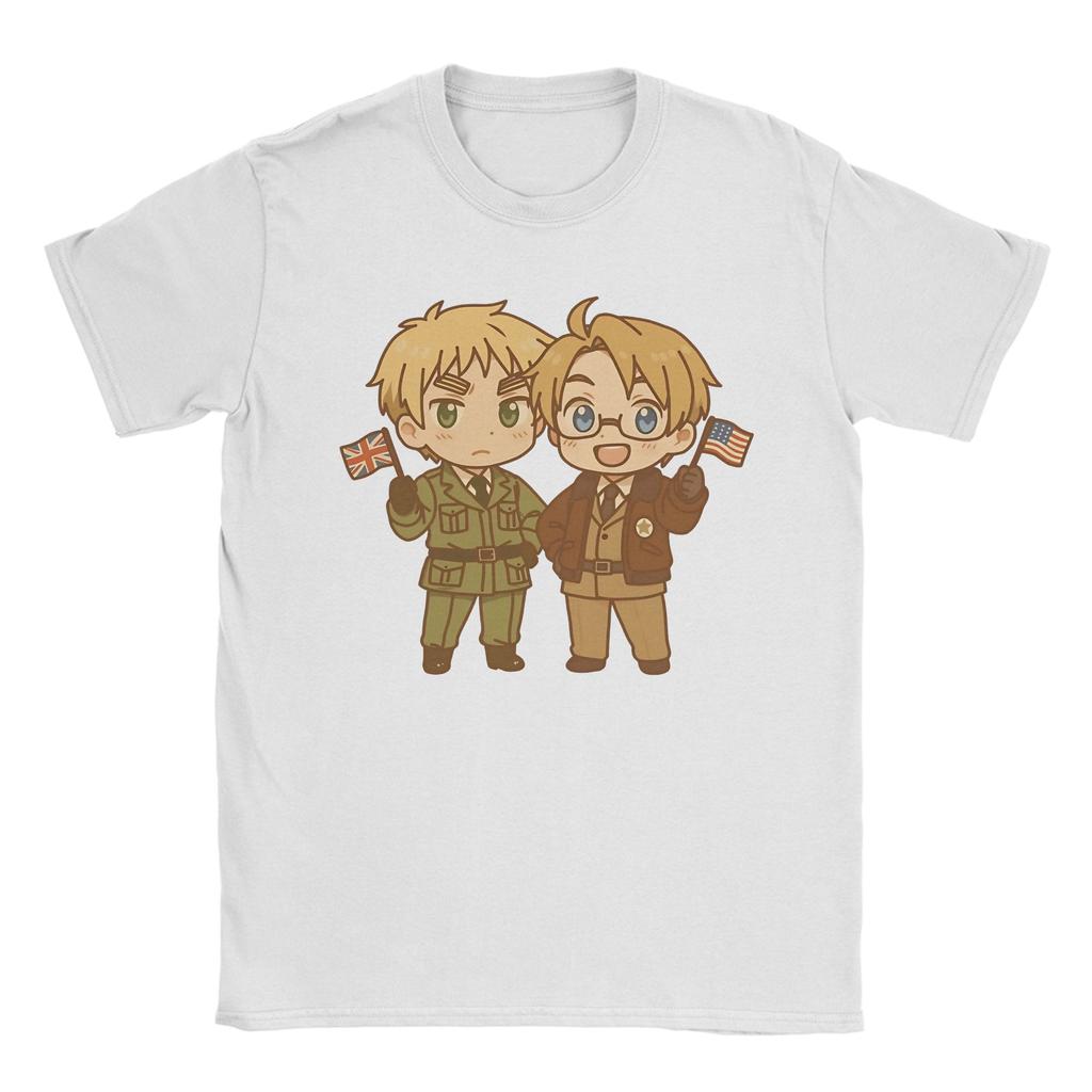 Hetalia Axis Powers T Shirt Unisexs Pure Cotton Fashion For Male Tshirt O Neck Tees Short Sleeve Clothes Plus Size