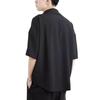 Men's Trendy Black Ice Silk Short-Sleeve Casual Shirt - Cool, Loose, and Stylish