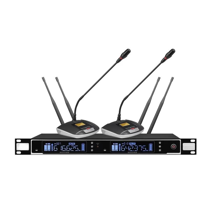 Wireless Professional Microphone Set with Anti-Howling for Karaoke, Meetings, and Performances