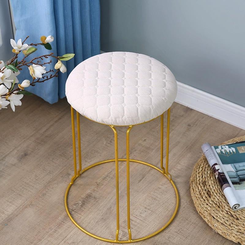 1 Stück Schutzhülle Rutschfest Einfarbig Abnehmbar Runde Form Verdickte Stuhlkissenhülle Minimalistischer Stil Hockerbezug