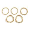 5Pcs/Set Punk Vintage Gold Color Round Beads Bracelets for Women Exaggerated Big Ball Elastic Charm Bangles HipHop Party Jewelry