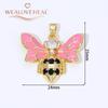 18K Gold Plated Brass Metal Cubic Zirconia Sun / Cross / Horseshoe / Chili Pepper / Wings Pendants Charms For Jewelry Making
