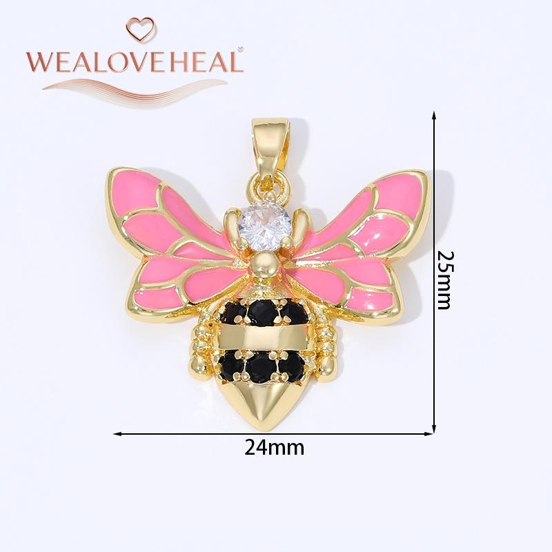 18K Gold Plated Brass Metal Cubic Zirconia Sun / Cross / Horseshoe / Chili Pepper / Wings Pendants Charms For Jewelry Making