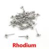 50 Stück/Los 3/4/5mm 6 Farben Pin-Funde Ohrstecker Basis-Pins Stopper Verbinder Für DIY Schmuckherstellung Zubehör Zubehör