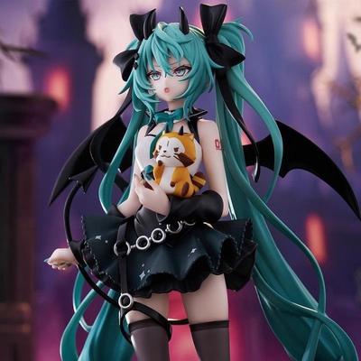 Anime Little Devil Hatsune Miku Handmade PVC Model Toy - Dark Angel Chuyin Raccoon Collectible Ornaments for Animation Fans