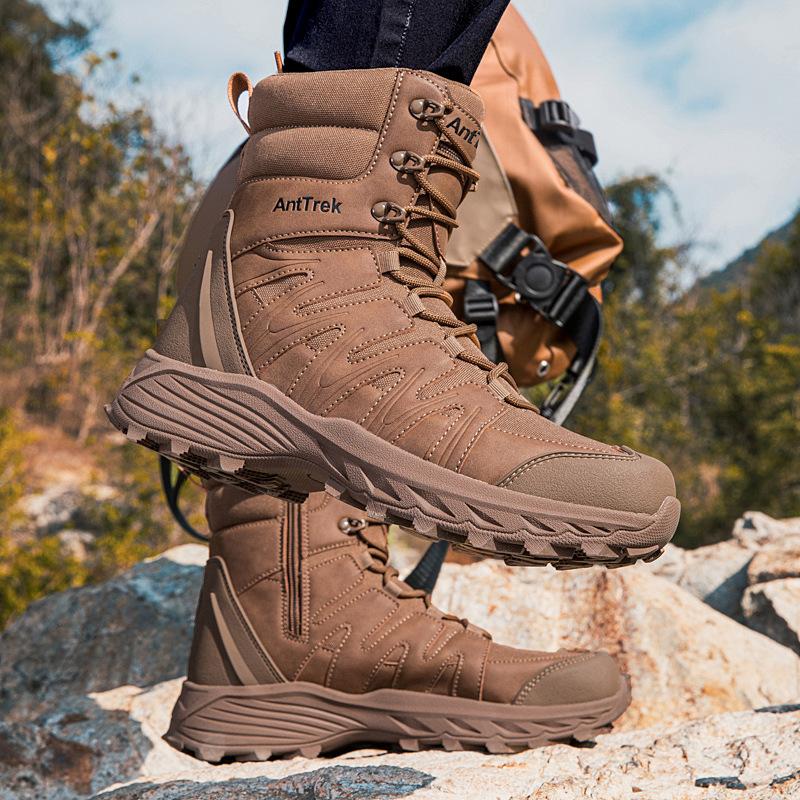 Outdoor sports hiking men's boots hiking shoes non-slip and wear-resistant waterproof high-top hiking shoes