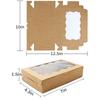 Pastry Box with Window - White Cardboard Kraft Paper for Cake and Dessert Packaging
