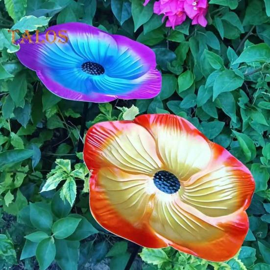 Bird Bath with Metal Stake Simple Installation Weather-Resistant Adjustable Height Outdoor Bird Feeder Stand Decor