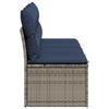 Garden Sofa with Cushions 4 Seater Grey Poly Rattan