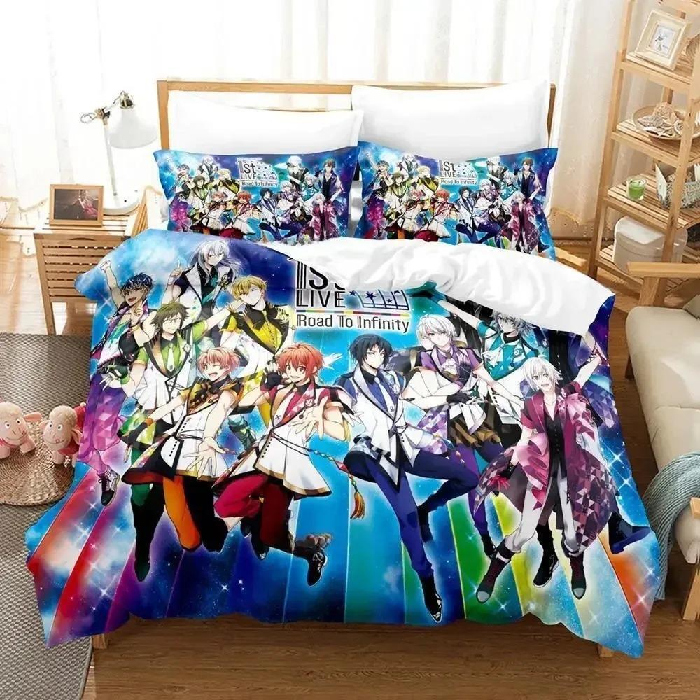 

Anime Game IDOLiSH7 Bedding Set Single Twin Full Queen King Size Bed Set Adult Kid Bedroom Duvet cover Sets Home Textile AU Single 140x210cm