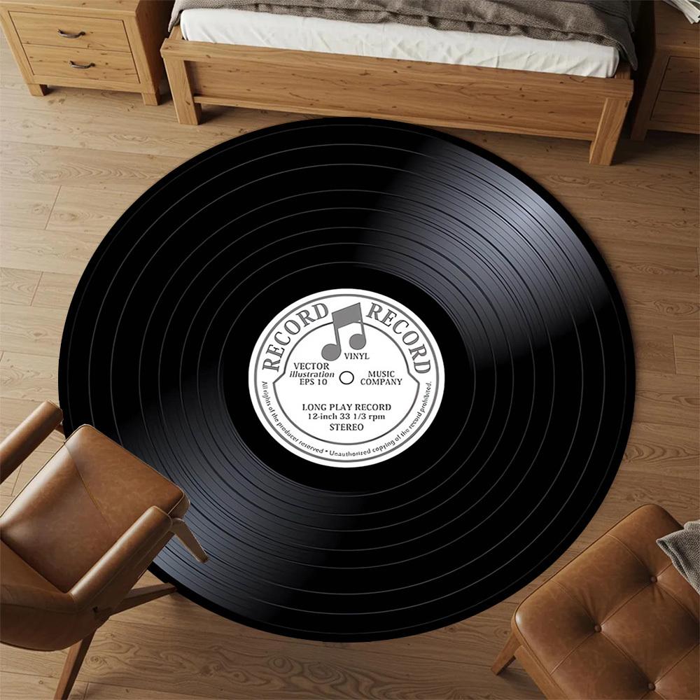 1 szt. Mata na krzesło okrągła winylowa Mata podłogowa - Antypoślizgowa, Mata podłogowa do biura, sypialni, wystroju domu Prezent świąteczny p0811159