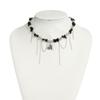 Stylish Layering Pendant Necklace with Dancing Heart Charm and Adjustable Chain Handmade Gift For Women