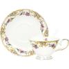 Bone China Tea Cup and Saucer Sets,Porcelain Tea Set with Teapot, Sugar Bowl,Creamer Pitcher,Floral Vintage Tea Cups and Saucers for Party Gift Giving