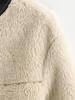 2024 Winter European & American Three-Color Leather-Fur Round Neck Long-Sleeve Plush Coat