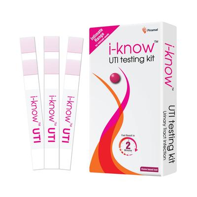 I-Know UTI Testsett 3 Teststrimler Hjemme Urintest Raskt Resultat 2 Minutter Påviser Leukocytter Nitritter