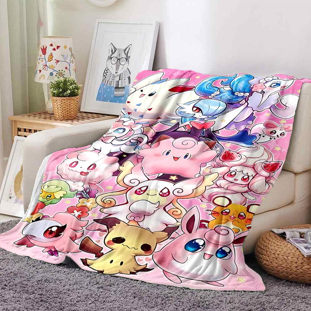 1Pc Kawaii Fantasy Creatures Blanket For Couch Bed Plush Cozy Fuzzy Blanket Super Soft Warm Blankets For Fall And Winter 0918236
