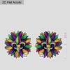 2D Mardi Gras Carnival Festival Pattern Ear Jewelry Dangle Earring Daily Outfits Party Accessories Perfect Gift for Family/ Friends