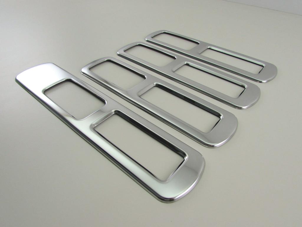 BRIGHTZ Finish Stainless Steel Plated Rear Air Conditioner Rings for Toyota Serena C25 C NC Ultra-Mirror (4-Piece Set) (C25, NC25, 25) [INT-MID-024]