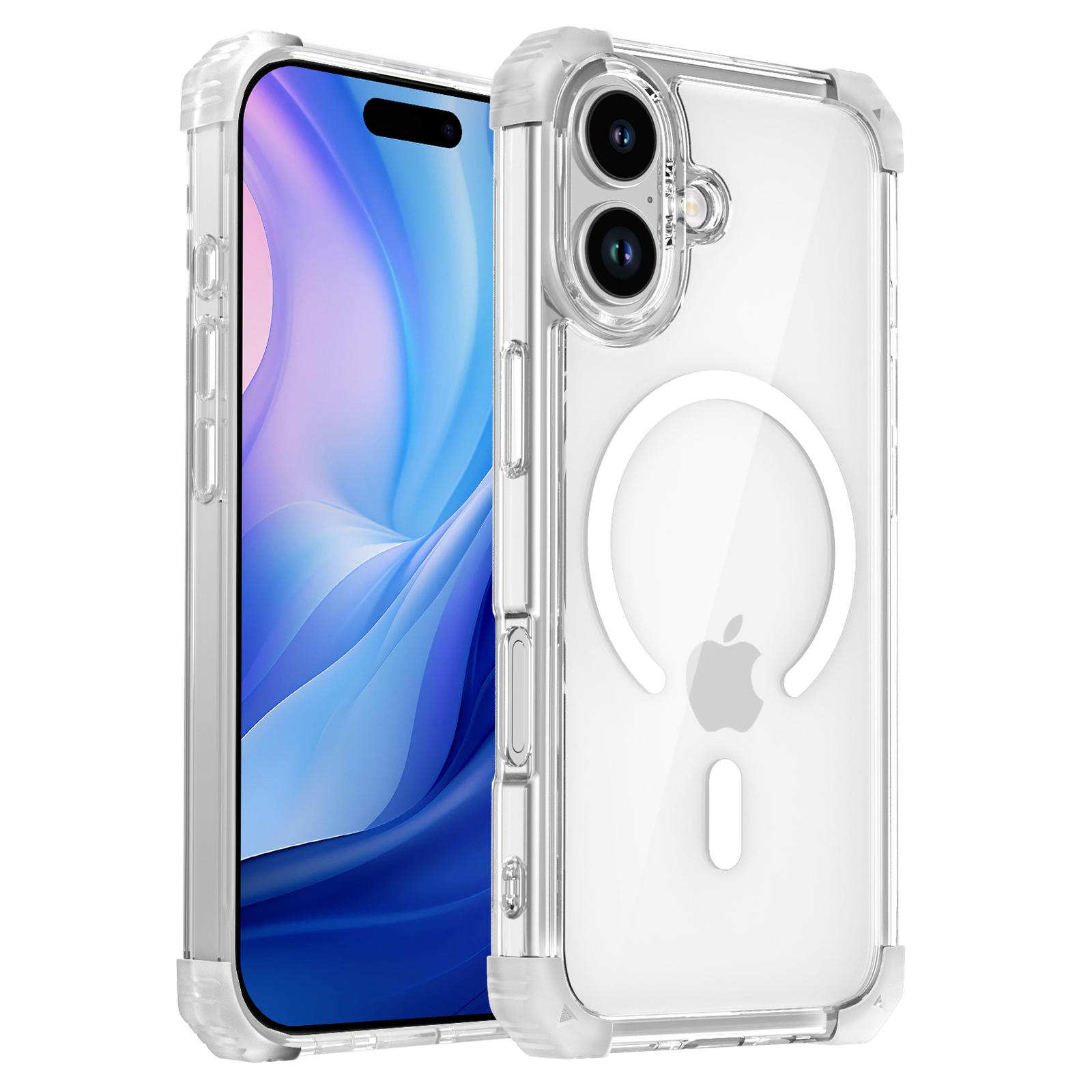 

Прозрачный акриловый защитный чехол для iPhone 17 Pro Max 16 15 Plus 17 Air 12 13 14 Pro iPhone17 iPhone16 Беспроводные зарядные чехлы iPhone 15 Pro Max чистый