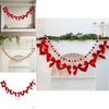 Festive Christmas Window Hanging With Red Bow And Ball Garland For Hotel Decor
