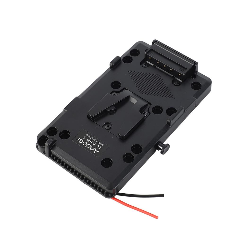 Back Pack Plate Adapter with D Tap Output for V Mount V Lock Battery Plate for DSLR Camera Camcorder Video Light