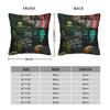 Bedruckte Säge-Jigsaw-Horrorfilm-Kissenbezug Polyester-Kissenbezug Dekoration Halloween Gothic-Kissenbezug Bezug Stuhl Reißverschluss