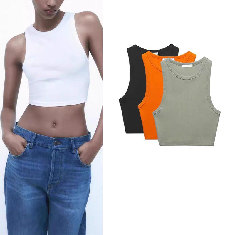 Spring New Arrival Basic All-Matching Sexy Wind Silm Short Inner Wear Rib T-shirt Vest 3253329
