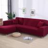 Solid Color 1/2/3/4 Seat Sofa Cover Stretch Milk Silk Fabric Couch Covers for Living Room Sectional Corner Settee Slipcovers 1PC