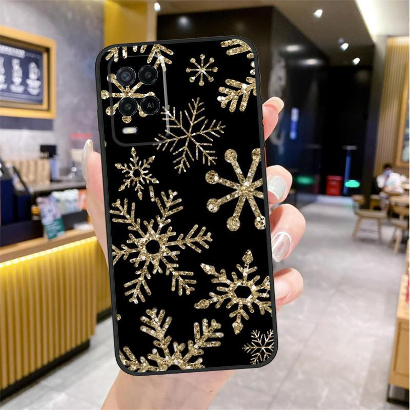 

Christmas Snowflakes Case For Oppo A96 A76 A16 A17 A18 A60 A80 A40 A38 A58 A78 A98 A94 A74 A54 A15 A57 A77 A5 Pro OPPO A17