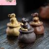Handgemaakte Yixing Paarse Klei Thee Huisdier Decor Kantoor Desktop Geluksmuis Ornamenten Huis Thee Figuur Sculptuur Decoratie Ambachten