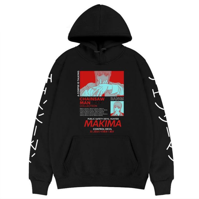 Chainsaw Man Makima Autumn Hoodies Men Fashion Long Sleeve Sweatshirts Women Casual Harajuku Streetwear Pullovers Sudaderas