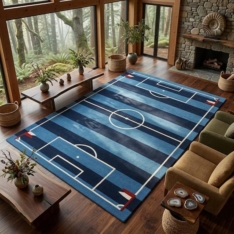 

Green Soccer Field Football Field Gridiron Sport Rug Sport Fan Clup Rug Play Rug Kids Play Mat Rug Kids Room Rug Decor Carpet 40x60cm