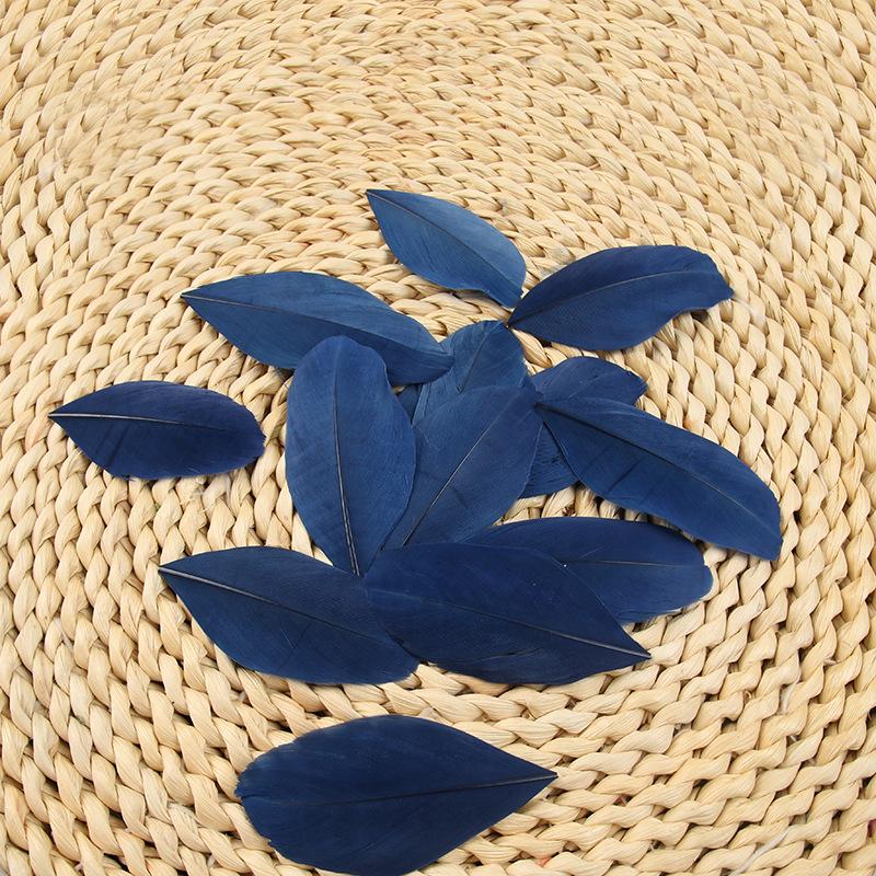 

50 шт. 26 цветов DIY ювелирные аксессуары цвет пера плавающая головка перо гусиное перо ремесло декоративный материал тёмно-синий