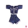 1Set Doll Clothes Short Sleeve Shorts Sexy Bunny Dress Stockings For 30Cm Doll