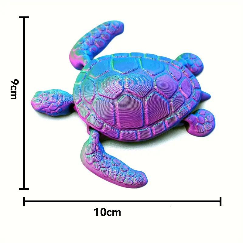 3D printed turtle model with movable joints, creative collection desktop decoration, handmade holiday gifts for anime models