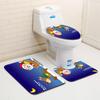 Christmas Bathroom Floor Mat Toilet Three-Piece Set