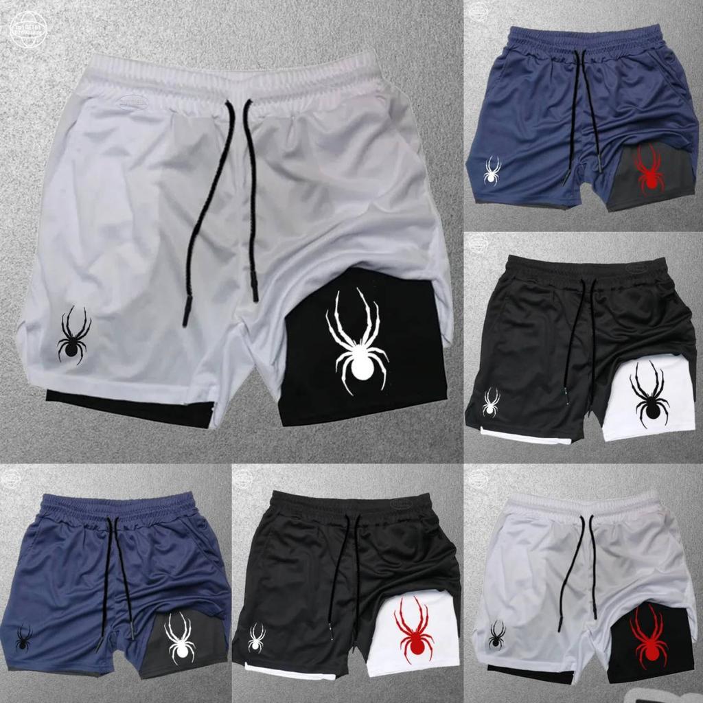 Muay Thai Kick Boxing MMA Shorts Spider Men Women Unisex Casual Sportswear Double Layer Quick Dry Breathable Training Sport Gym Fitness Workout