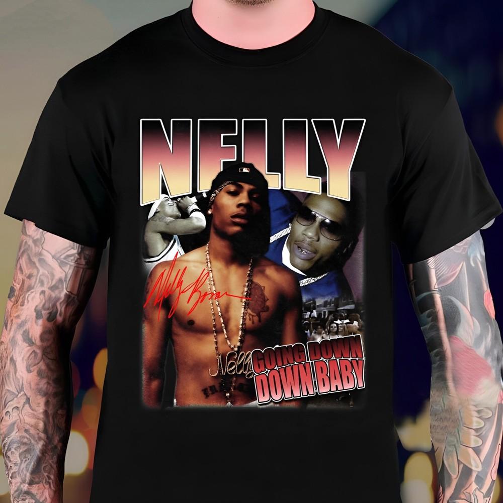 Редкая футболка Nelly Классическая черная Все размеры Футболка Унисекс Футболка S