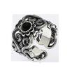 Adjustable Open Ring Men Women Vintage Ethnic Mongolian Sterling Geometric Statement Jewelry