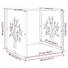 VidaXL Portant de bois chauffage blanc 40x40x40 cm 864244