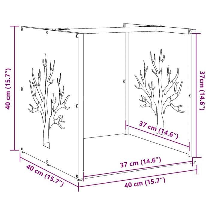 VidaXL Portant de bois chauffage blanc 40x40x40 cm 864244