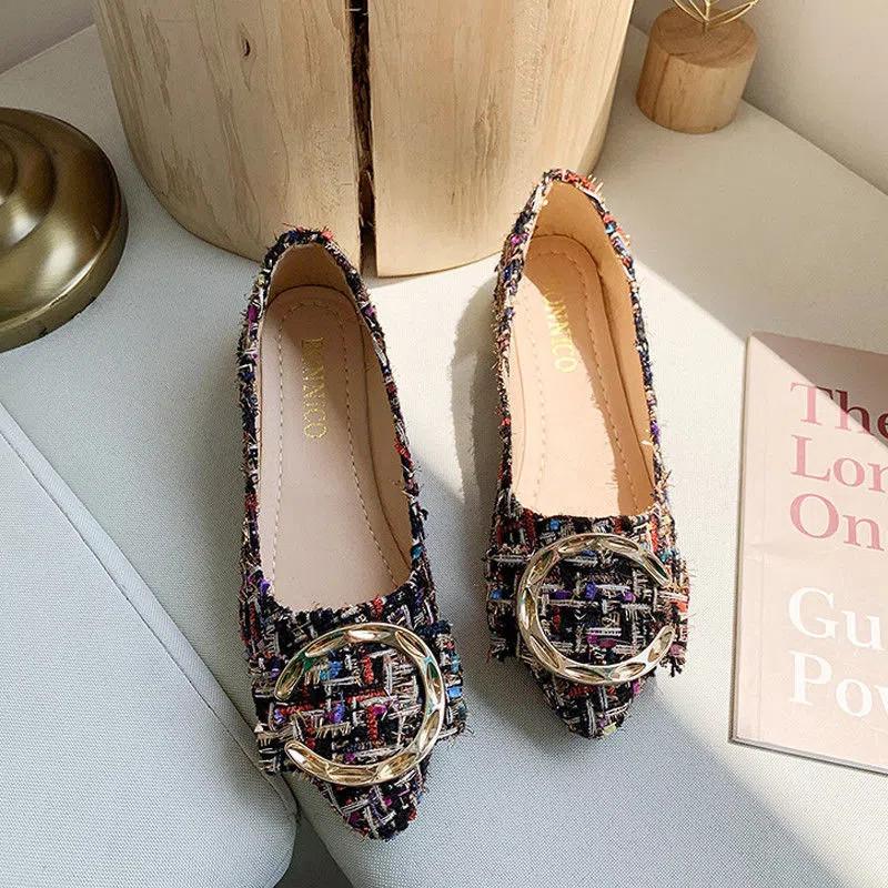 

Fashion 2025 Hot Sale Ladies Shoes Slip on Women s High Heels Fashion Metal Decoration Office and Career New Plus Size Shoes for Women 42