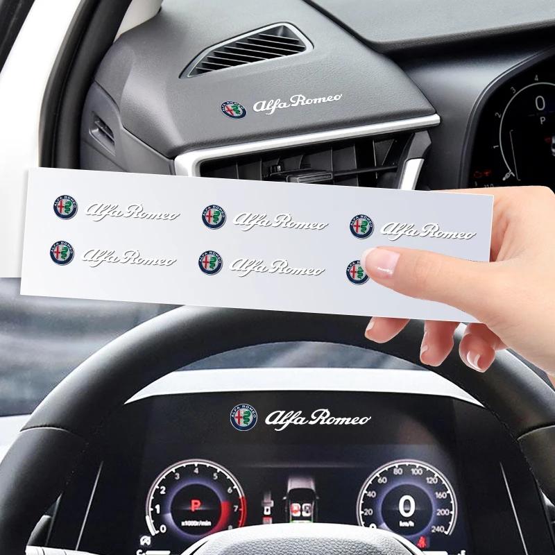 2026 Hot Alfa Romeo 1/2/5/10pcs Car Styling Emblems Stickers Interior Decoration Decal For Alfa Romeo 159 Giulietta Giulia 147 M