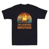 The Campfire Whisperer Shirt Funny Camping Lovers Gift Retro Men's Black T-Shirt