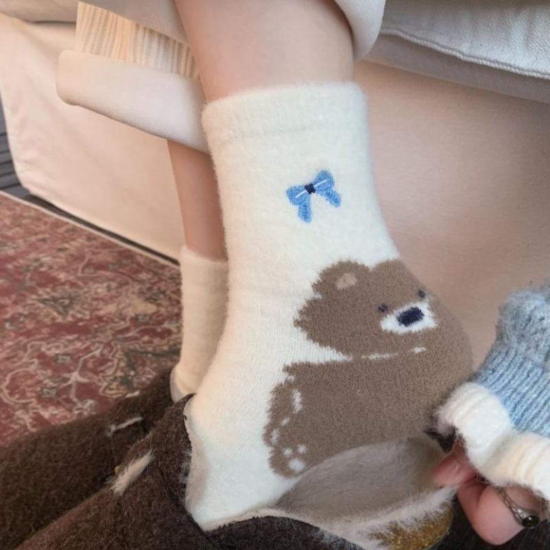 Australische Samtsocken für Mädchen, Süß, Verdickt und Warm, Flauschige Hausbodensocken, Postpartale Schlafsocken, Australische Samt-Bodensocken