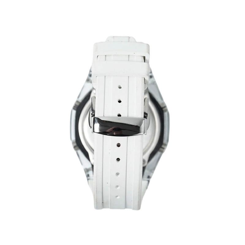 Casio Customized Watch Modified Series Crystal Heart Trend Waterproof Luminous Quartz Same Style for Men and Women White D GA-2100-7A7