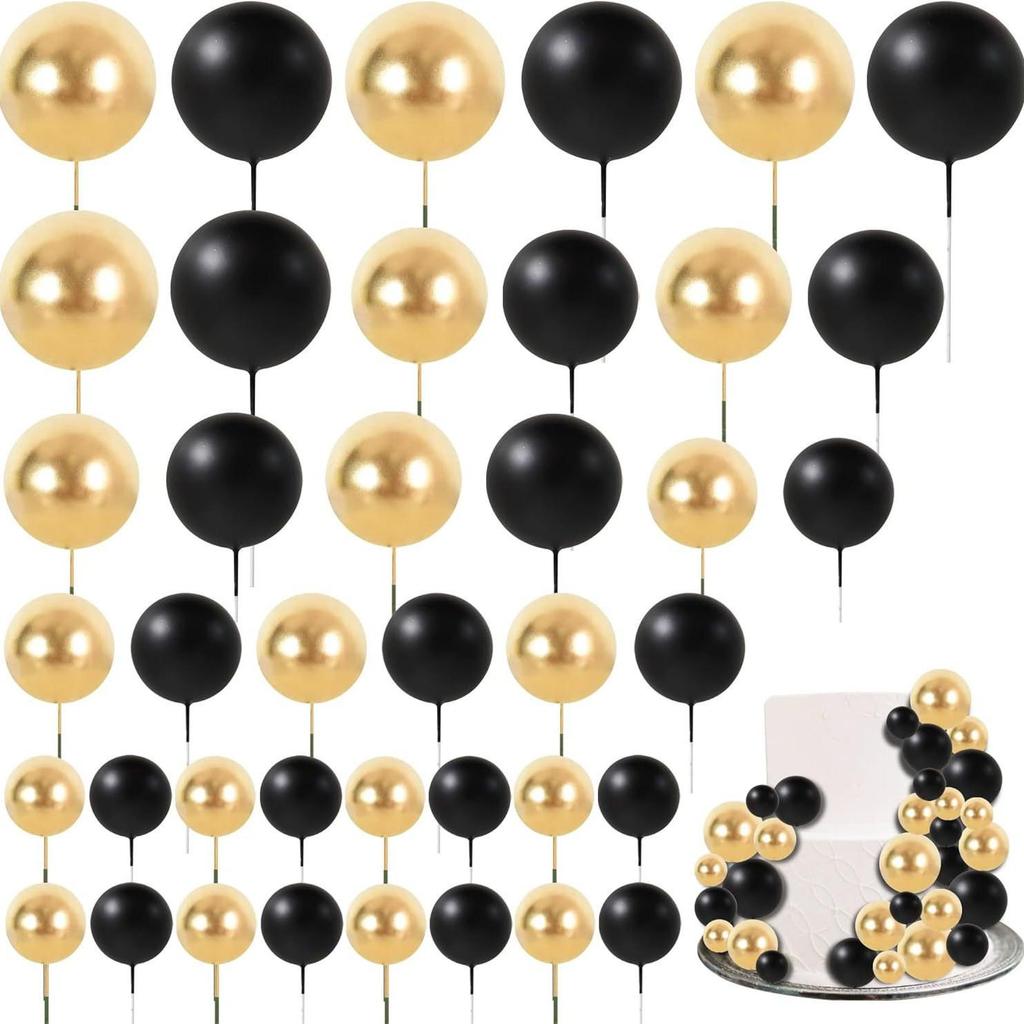 40 Pcs Cake Decoration Foam Balls: DIY Christmas Party Cake Toppers
